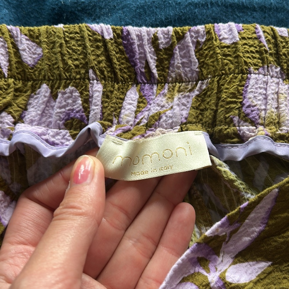 Italian Moroni Floral Patterned Wide-Leg Pants- part of set - Picture 5 of 9